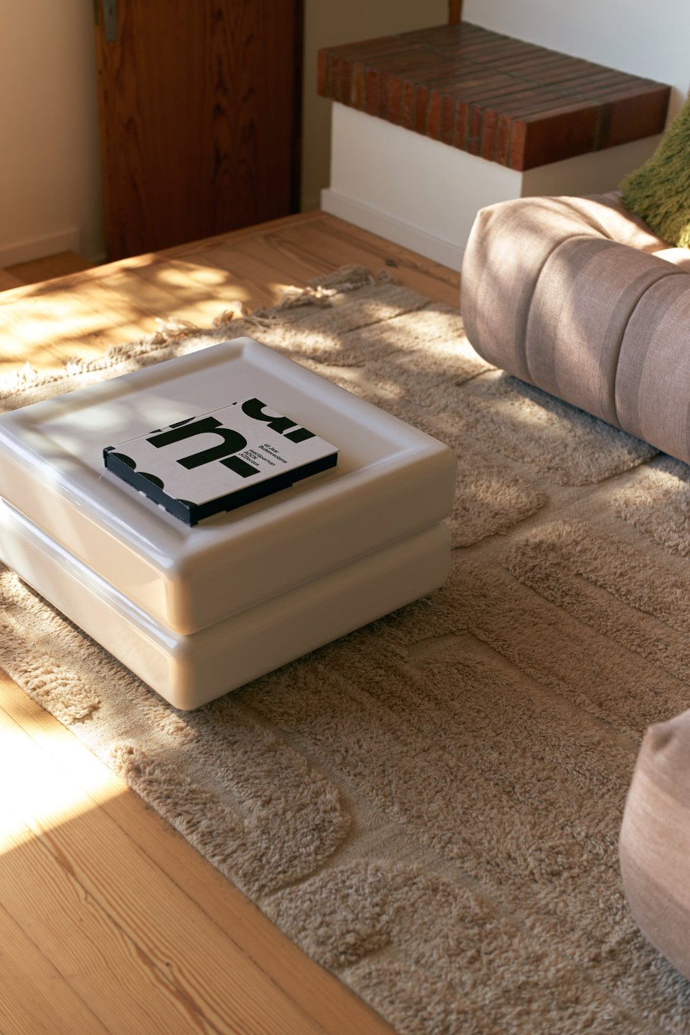 White Minimalist Coffee Table, Space by hkliving