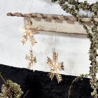 Stars Lamet Antique Brass Ornament Set of 3