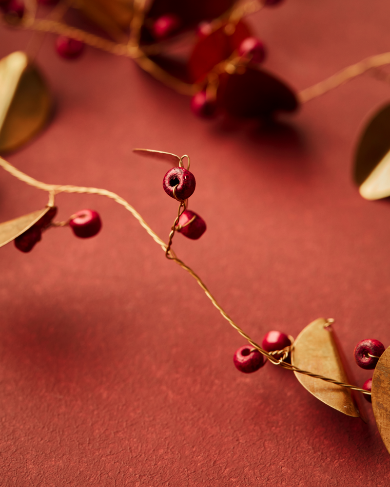 Brass Finish Leaf Garland by House Doctor