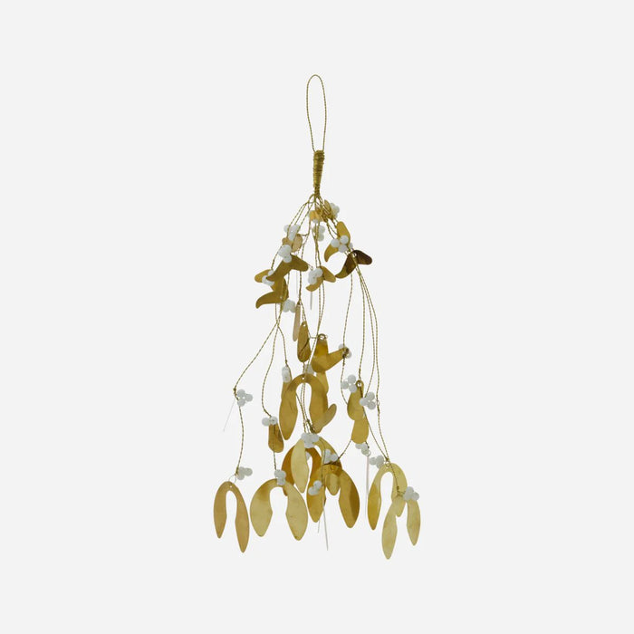 Brass Finish Mistletoe Hanging Decoration by House Doctor