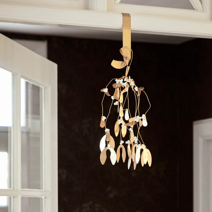 Brass Finish Mistletoe Hanging Decoration by House Doctor