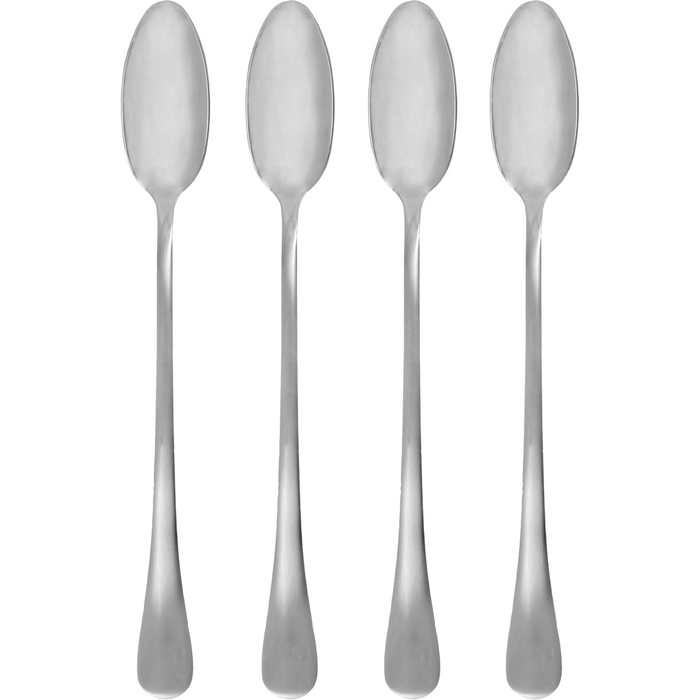 Long Spoon Set of 4 - Stylish Stainless Steel Stirring Spoon - Brush by House Doctor