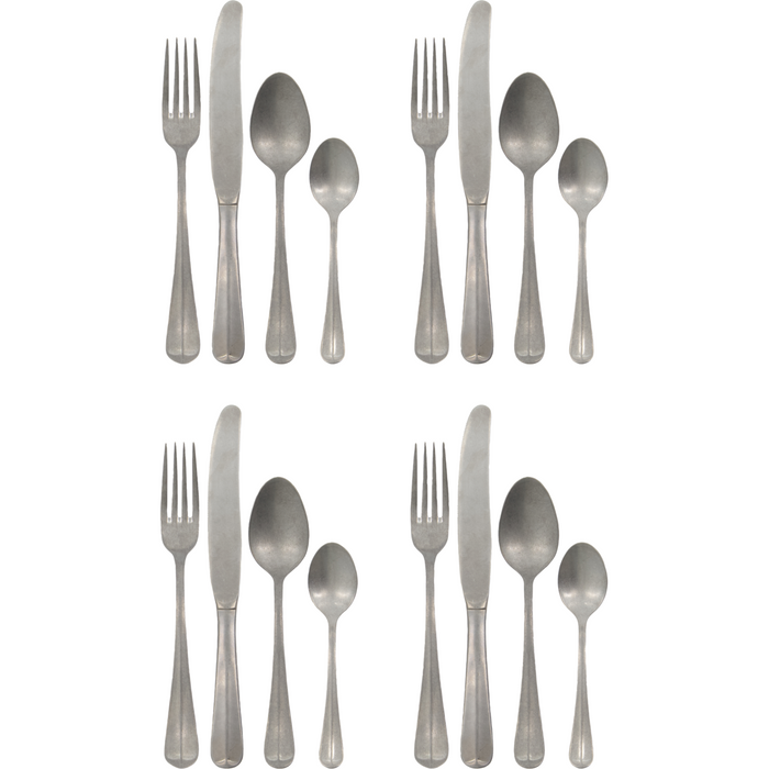 Silver Finish Cutlery Set - House Doctor Mora, 16-Piece