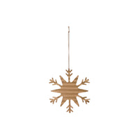 Ornament Tin Plate Ice Crystal Brass