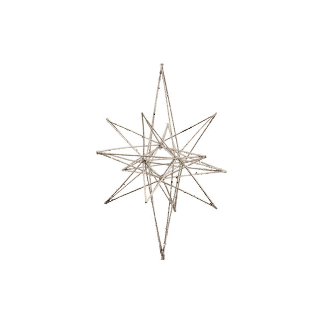 Ornament, Star, Champagne, 25cm