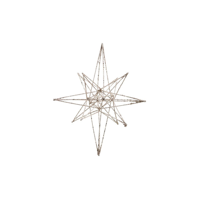 Ornament, Star, Champagne, 35cm
