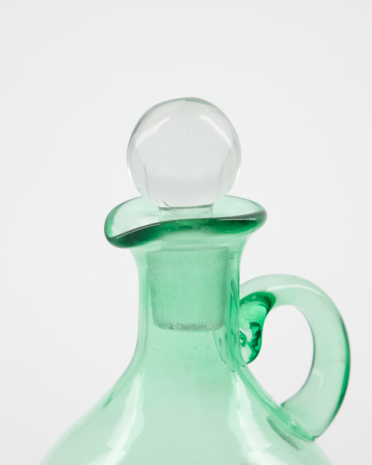 Carafe with Stopper, Green Glass Oil Pourer from House Doctor