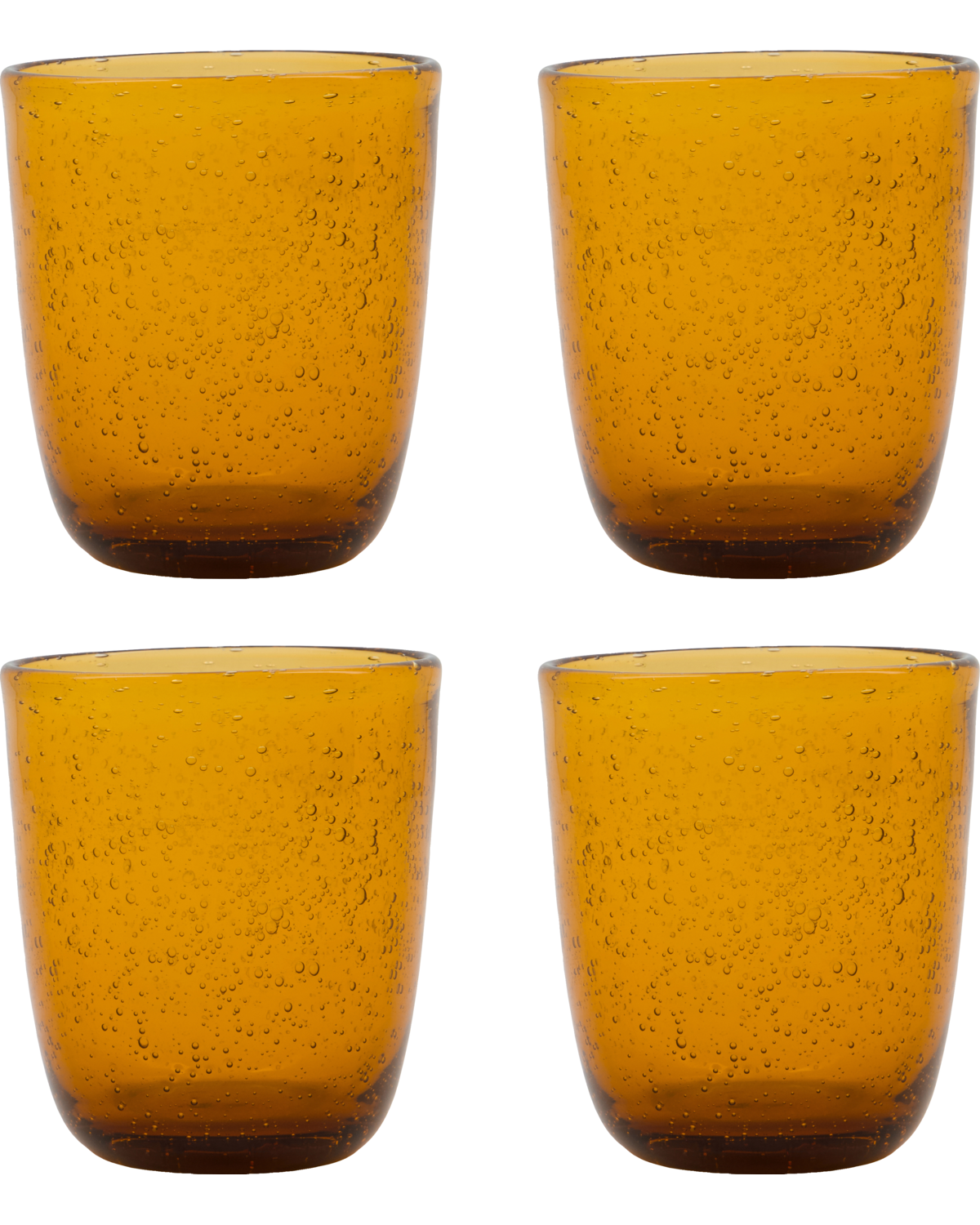 Amber Glass, Mouthblown Tumblers, Low Ball Glasses, Raba by House Doctor