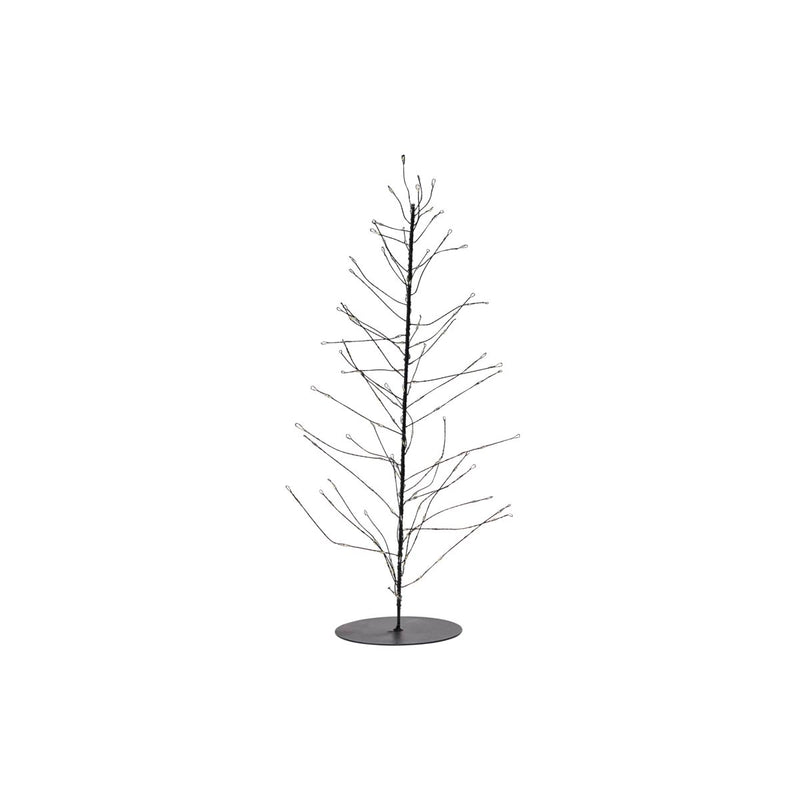 Wire Christmas tree, Glow, Black, 45cm