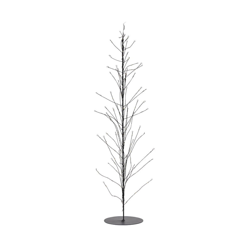 Wire Christmas tree, Glow, Black, 60cm