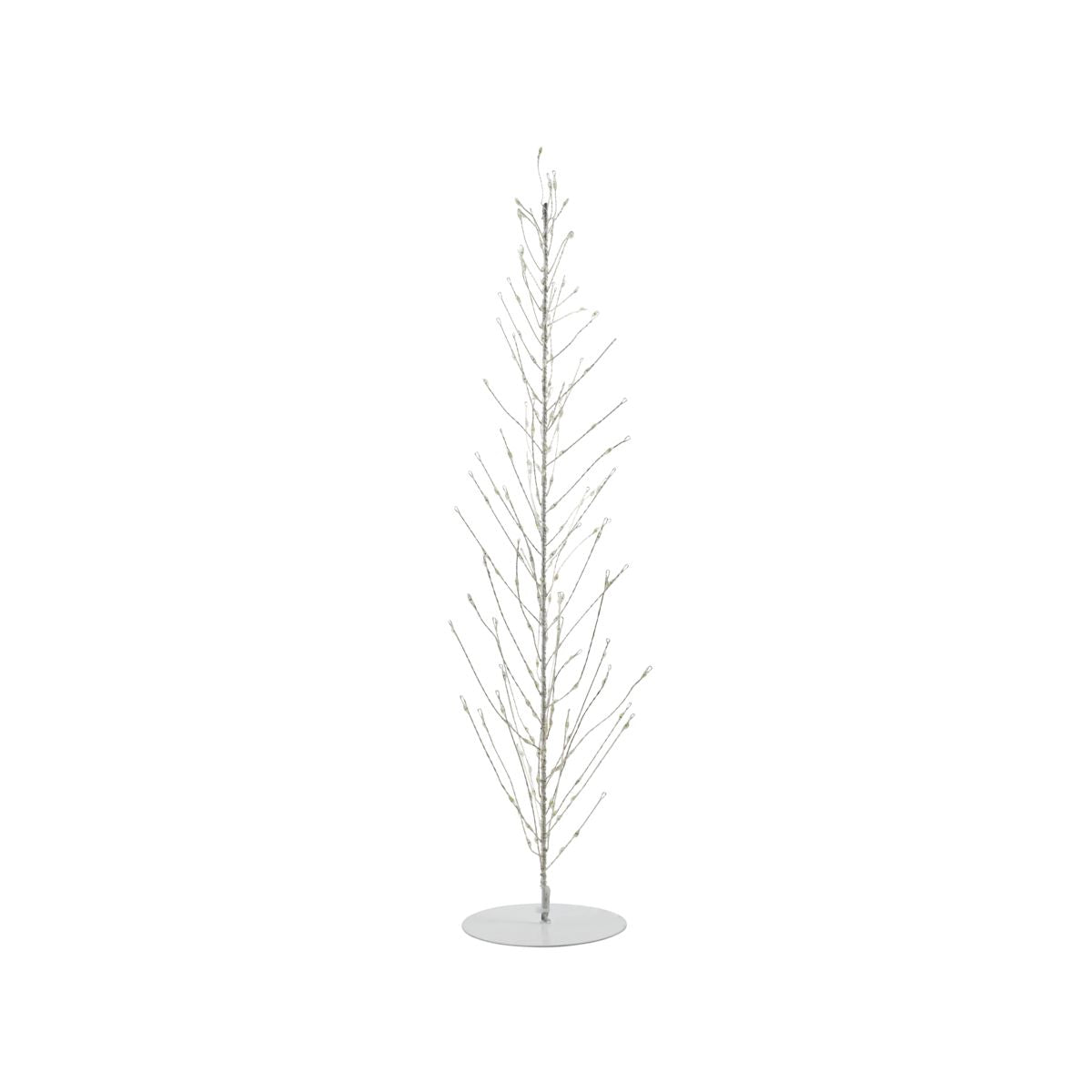 Wire Christmas tree, Glow, White, 60cm