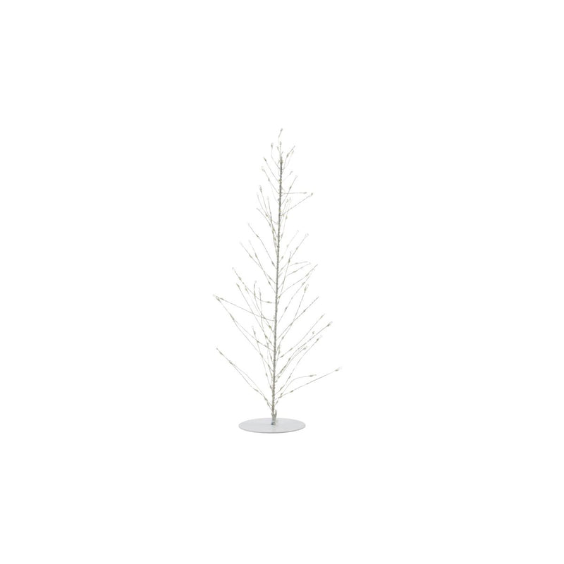 Wire Christmas tree, Glow, White, 45cm