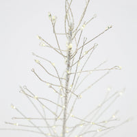 Wire Christmas tree, Glow, White, 45cm