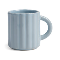 light blue tube espresso mug by &klevering in glazed stoneware
