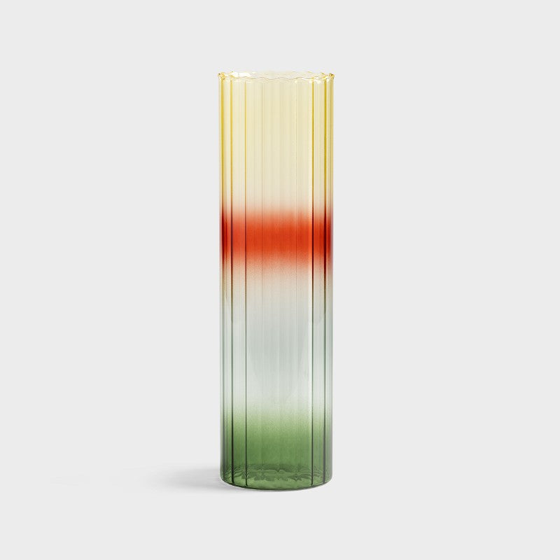 all multicolour gradient glass vase with fluted shape by &k
