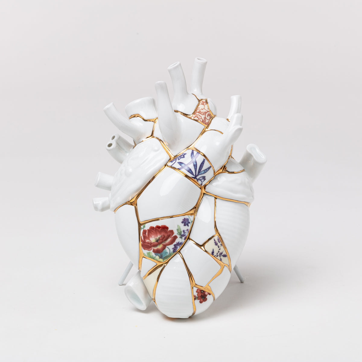 Seletti Love In Bloom Kintsugi Vase - Japanese-Inspired Anatomical Heart Vase