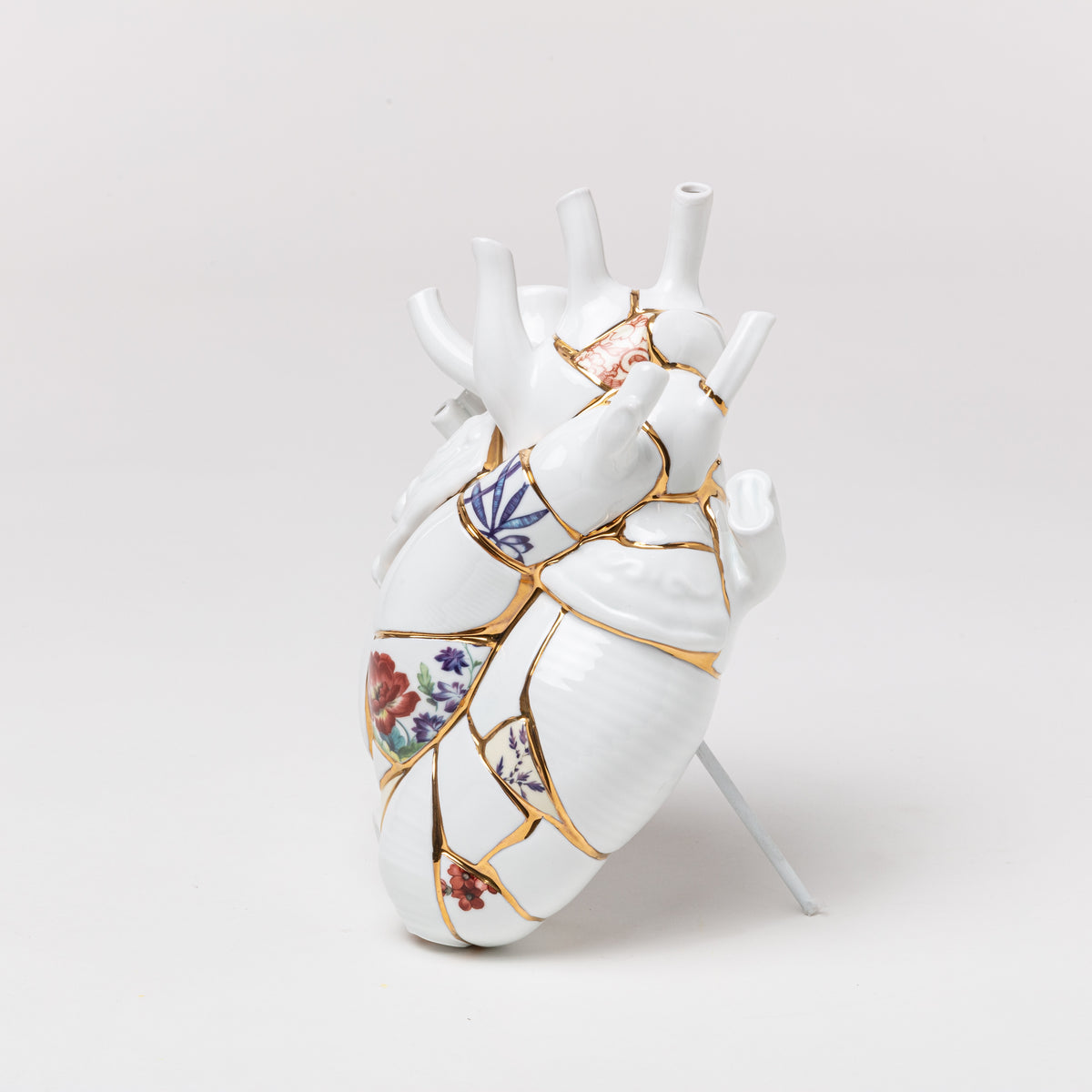 Seletti Love In Bloom Kintsugi Vase - Japanese-Inspired Anatomical Heart Vase