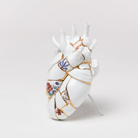 Seletti Love In Bloom Kintsugi Vase – Japanese-Inspired Anatomical Heart Vase