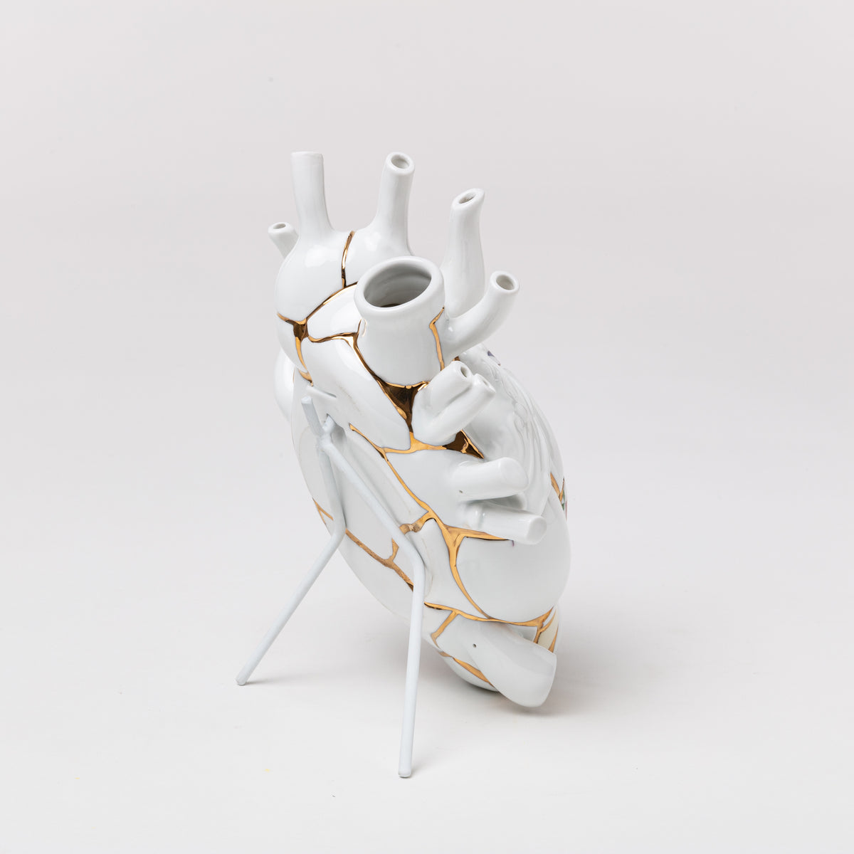 Seletti Love In Bloom Kintsugi Vase - Japanese-Inspired Anatomical Heart Vase