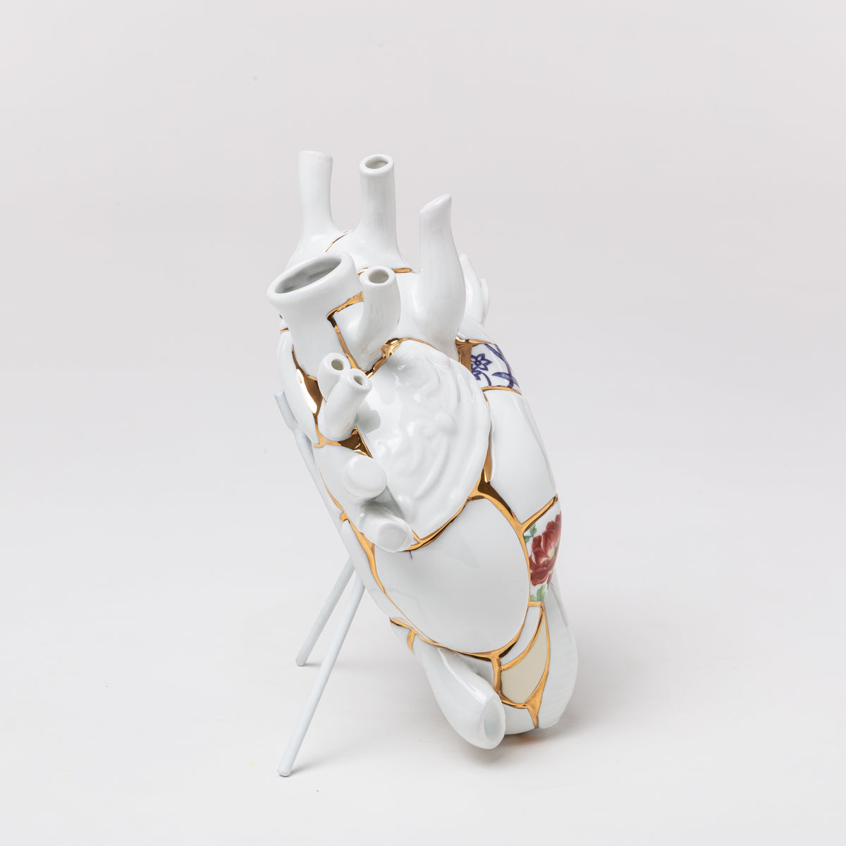 Seletti Love In Bloom Kintsugi Vase - Japanese-Inspired Anatomical Heart Vase