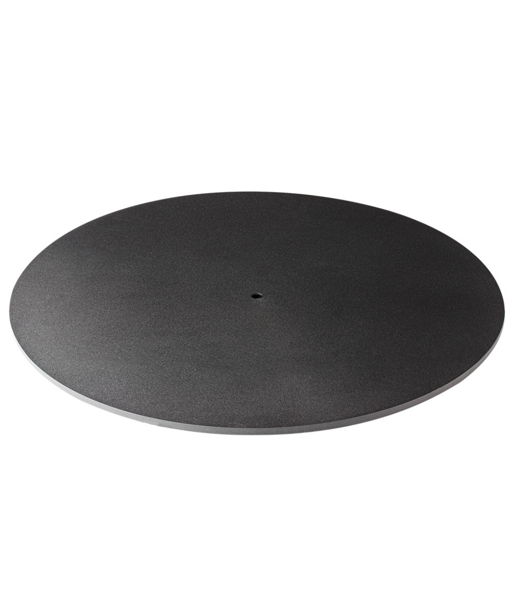 Le Feu Dome Steel Plate in Black, the Ø45 cm round base for the Dome Steel pedestal bioethanol fireplace