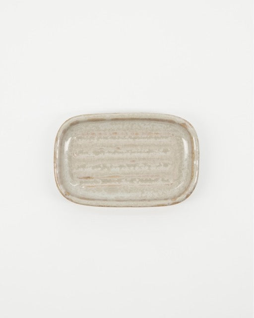 Earthenware Shellish Grey Soap Dish by Meraki