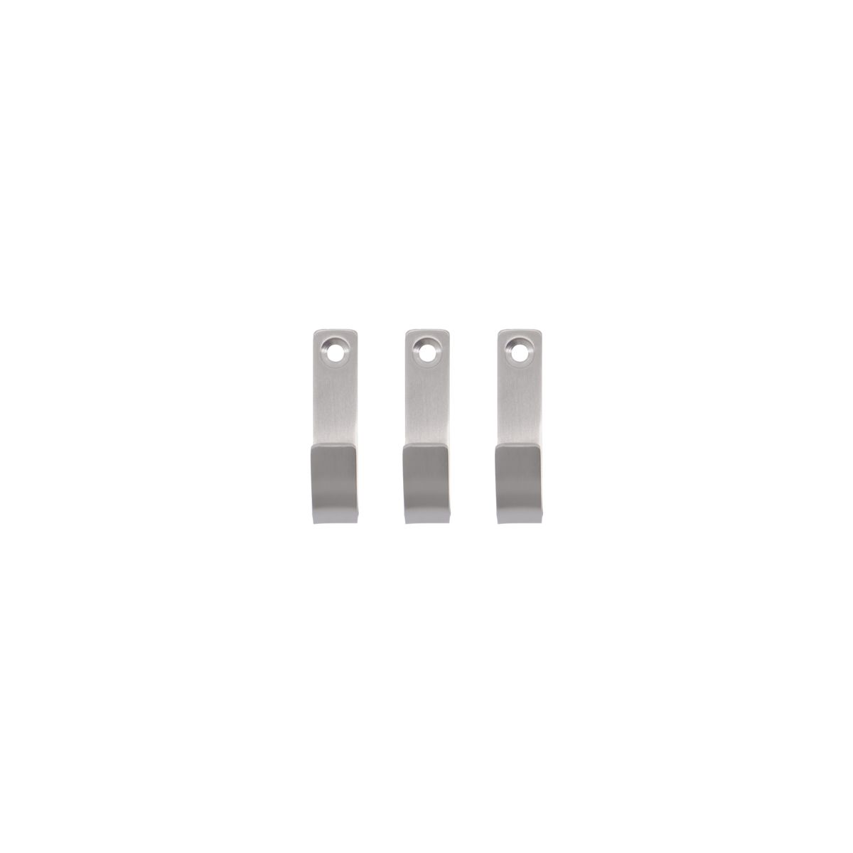 Hook Thapsus Brushed Silver Finish