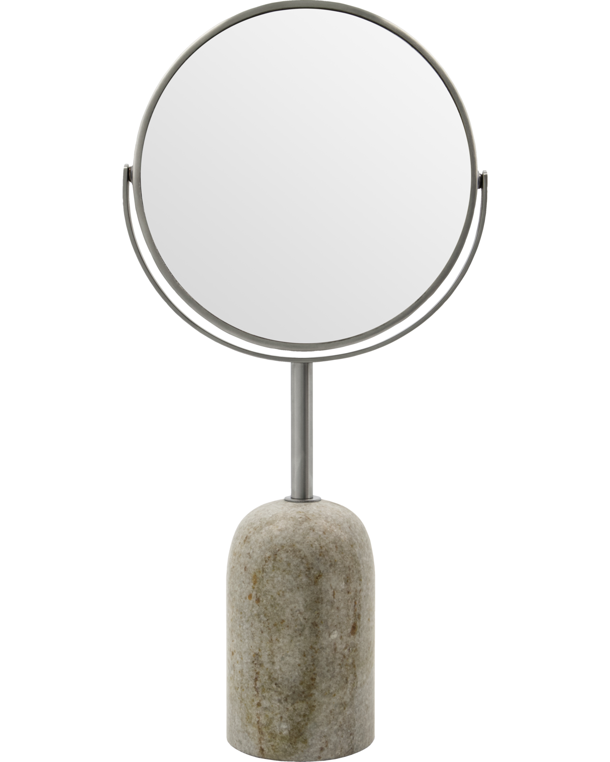 Beige Marble 2 Sided Magnifying Bathroom Mirror by Meraki