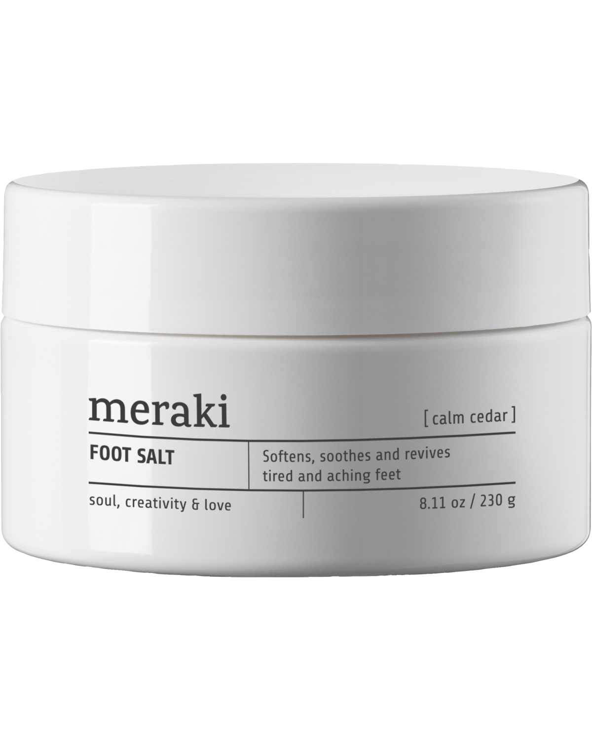 Foot Salt, Calm Cedar Salt Foot Soak by Meraki