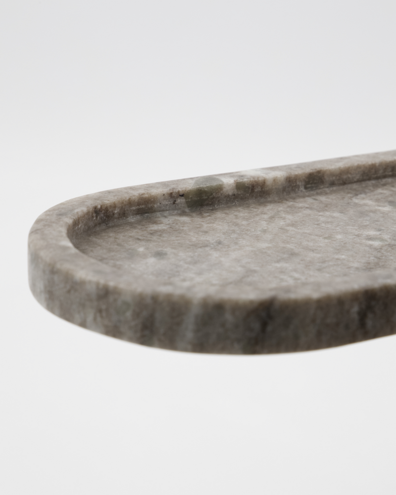 Beige Marble Oval Tray by Meraki