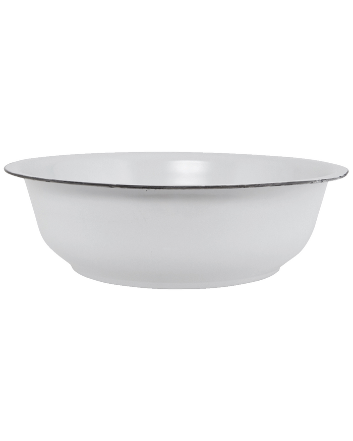 Small White Basin, Enamelled Steel Basin from Meraki