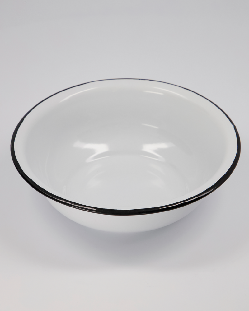 Small White Basin, Enamelled Steel Basin from Meraki