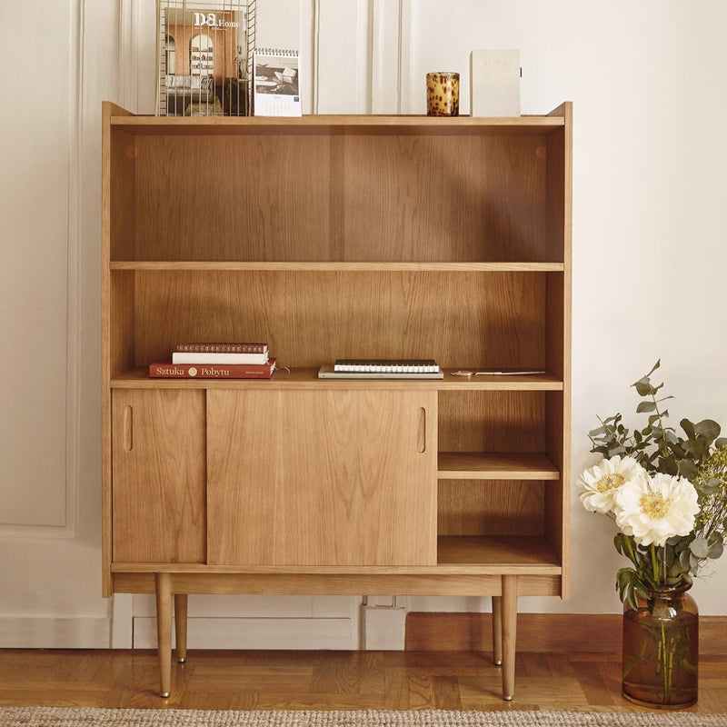 1050 Tall Sideboard, Oak Wood, 366 Concept