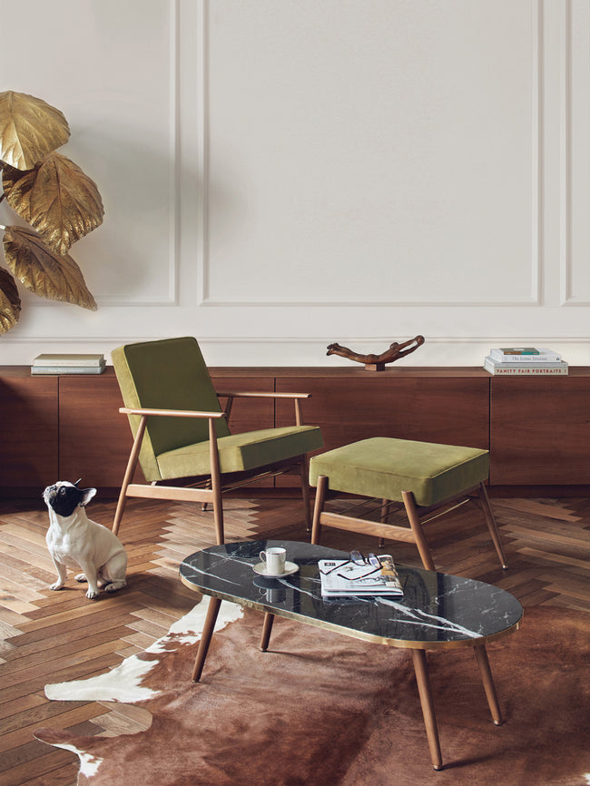Fox Lounge Chair, Shine Velvet, 366 Concept