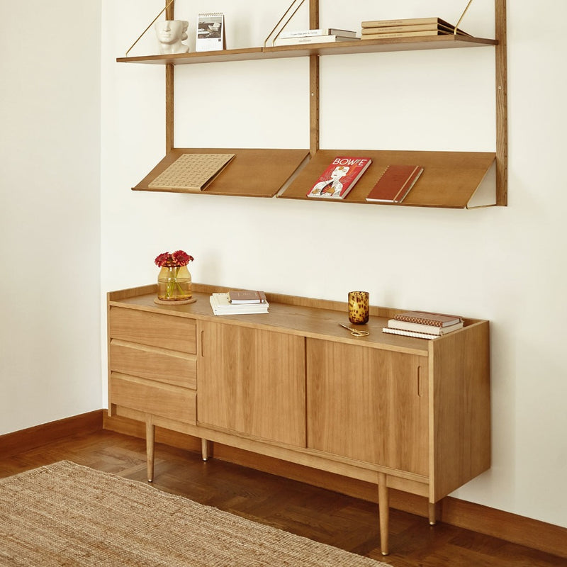 1050 Long Sideboard, Oak Wood, 366 Concept