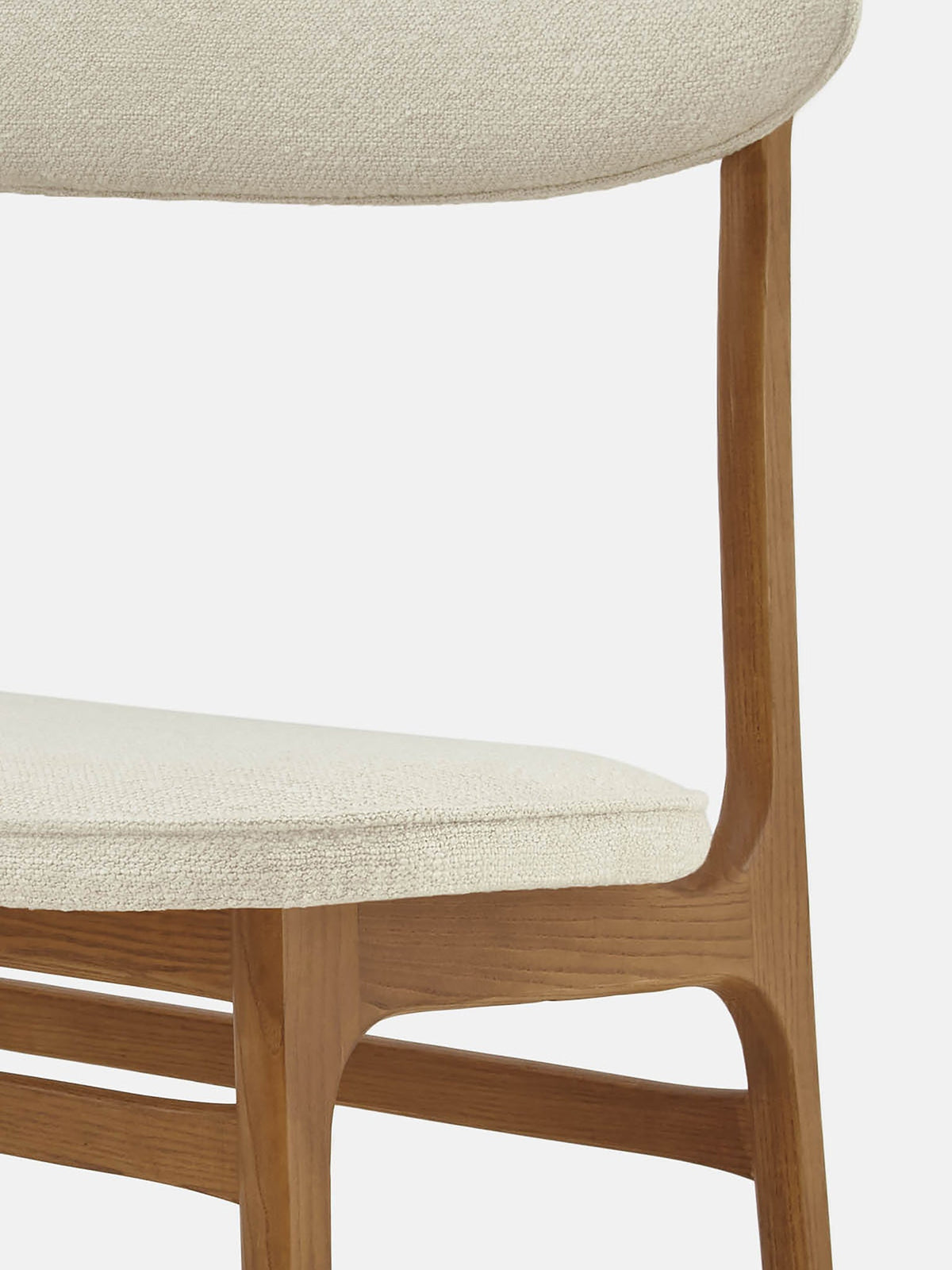 200-190 Bench by 366 Concept in Bouclé Creme with Dark Ash legs, alternative view