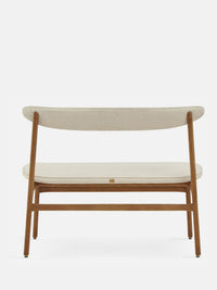 200-190 Bench by 366 Concept in Bouclé Creme with Dark Ash legs, view 4