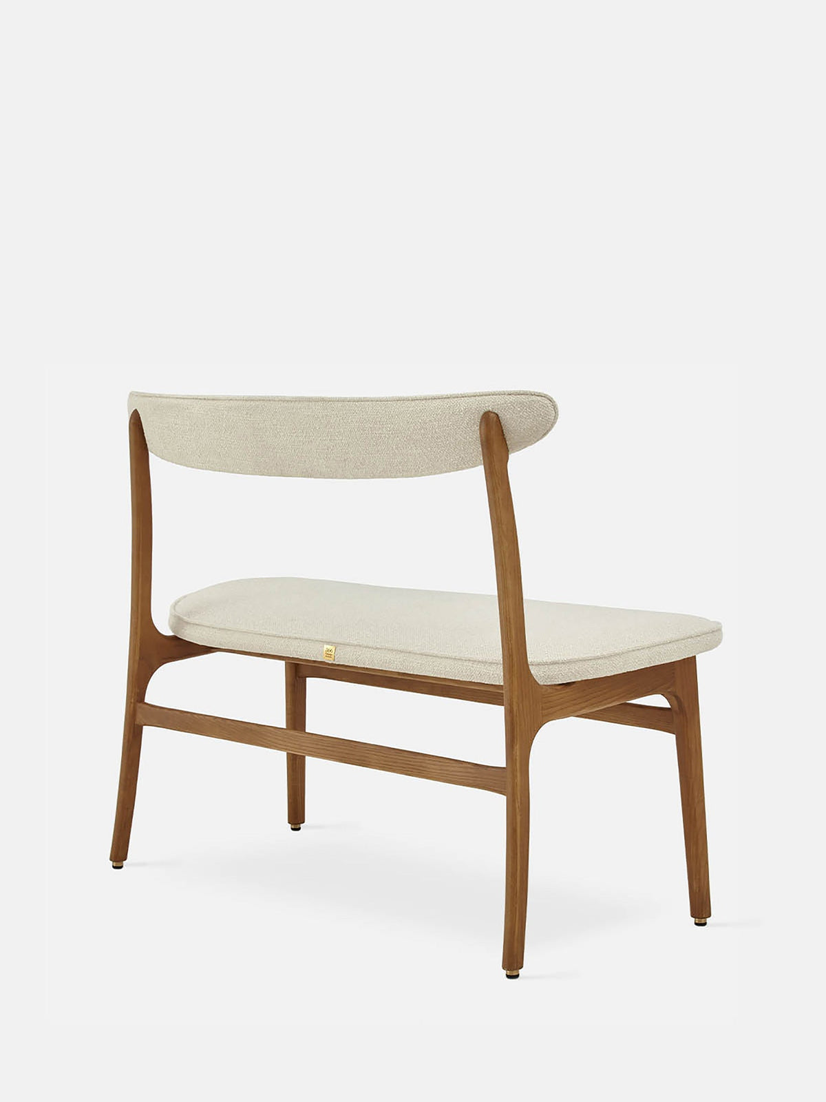 200-190 Bench by 366 Concept in Bouclé Creme with Dark Ash legs, view 5