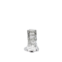 Chelsi clear glass candle holder with tree-root-inspired base