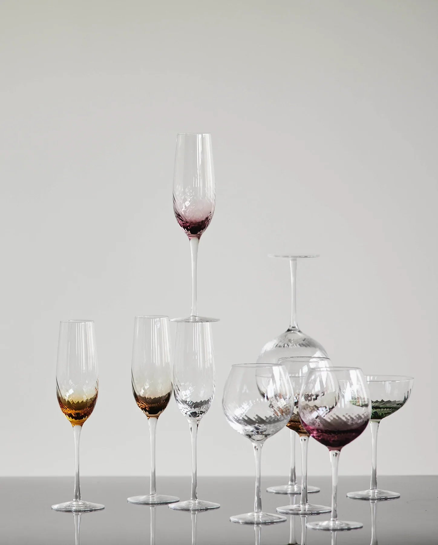 Garo Champagne Glass Amber
