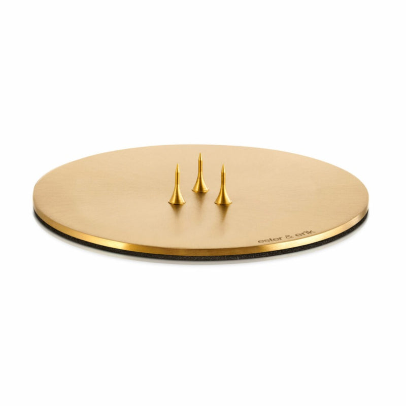 Small Matt Gold Candle Plate