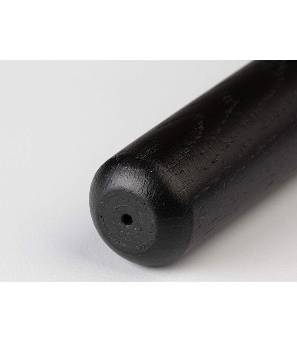 Close-up of a Black Le Feu Dome Leg