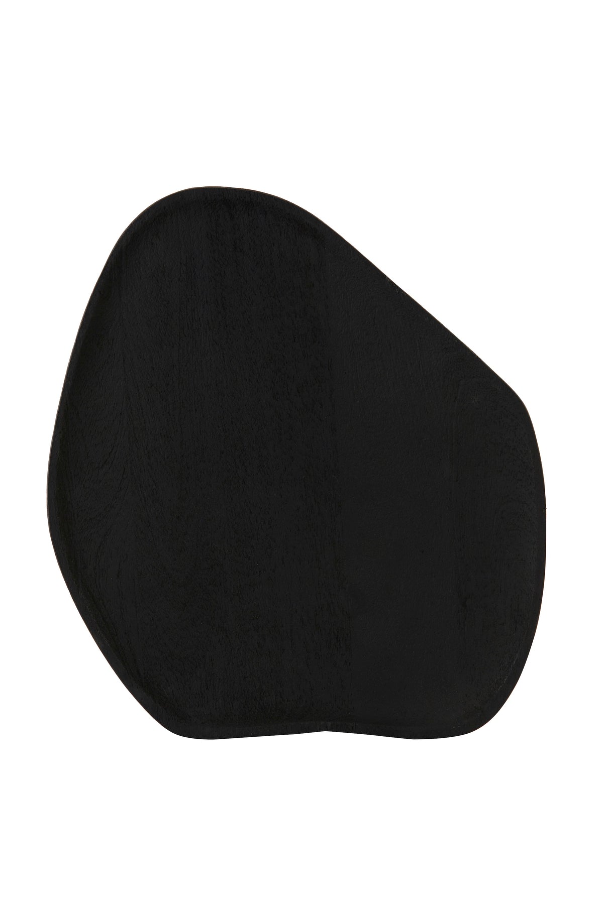 matt black acacia wood dish with organic shape by Light & Living
