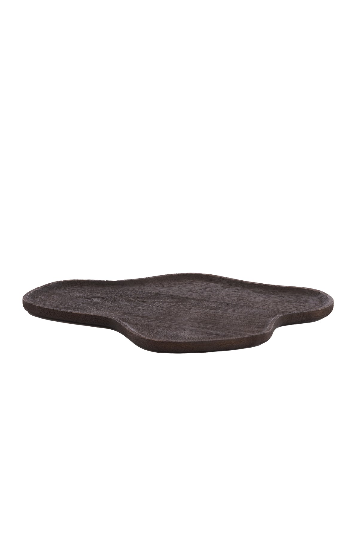 dark brown mango wood decorative board with organic wavy shape by Light & Living
