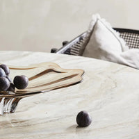 Erie Round Dining Table (Arnet White Marble Dining Table) – White Marble Top