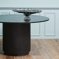 Erie Round Dining Table (Arnet Black Marble Dining Table) – Black Marble Top