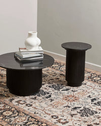 ERIE Round Coffee Table, Black Marble Top, Ø 75cm, Medium