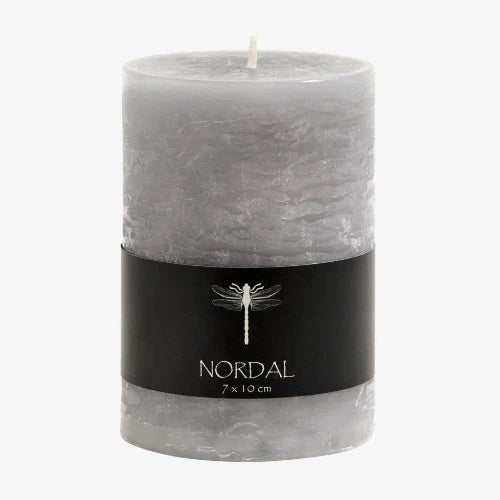 grey pillar candle