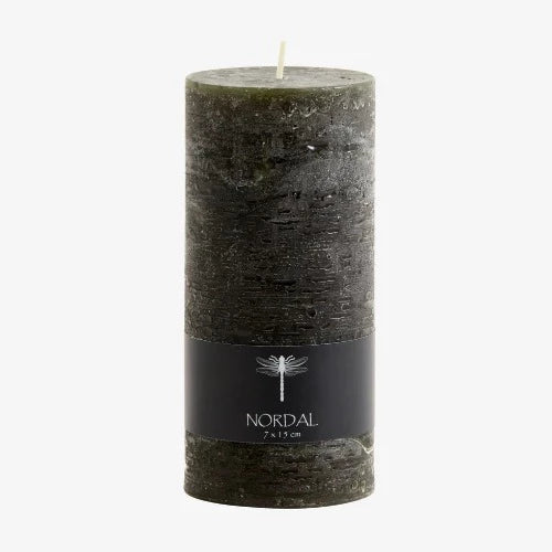 Deep Green pillar candle