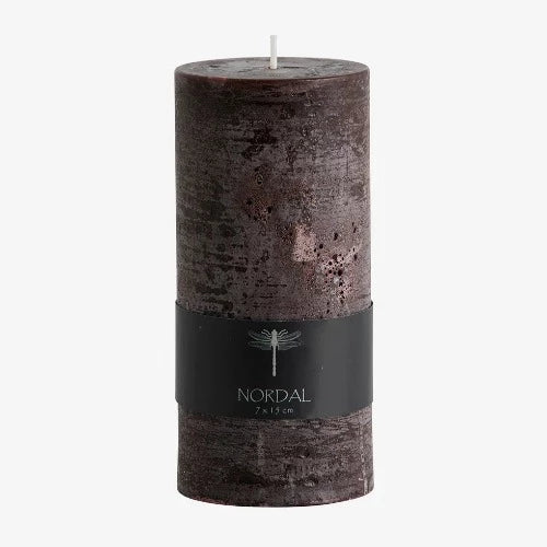 Burgundy pillar candle